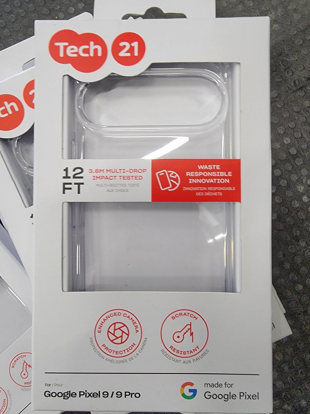 tech21 Transparent Clear Protective Case Google Pixel 9, 9 Pro